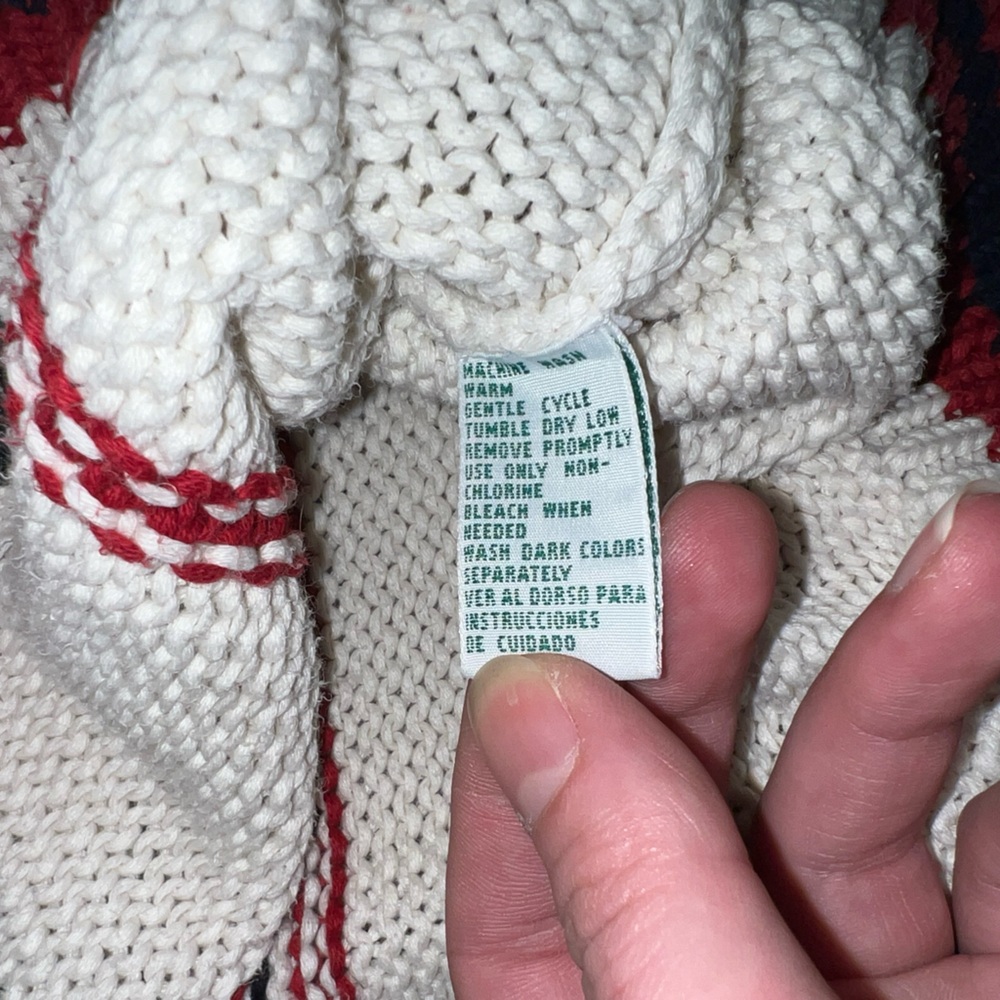 Izod 90s Preppy Vintage White Stripe Crewneck Classic Long Sleeve Sweater Size L - Picture 12 of 14